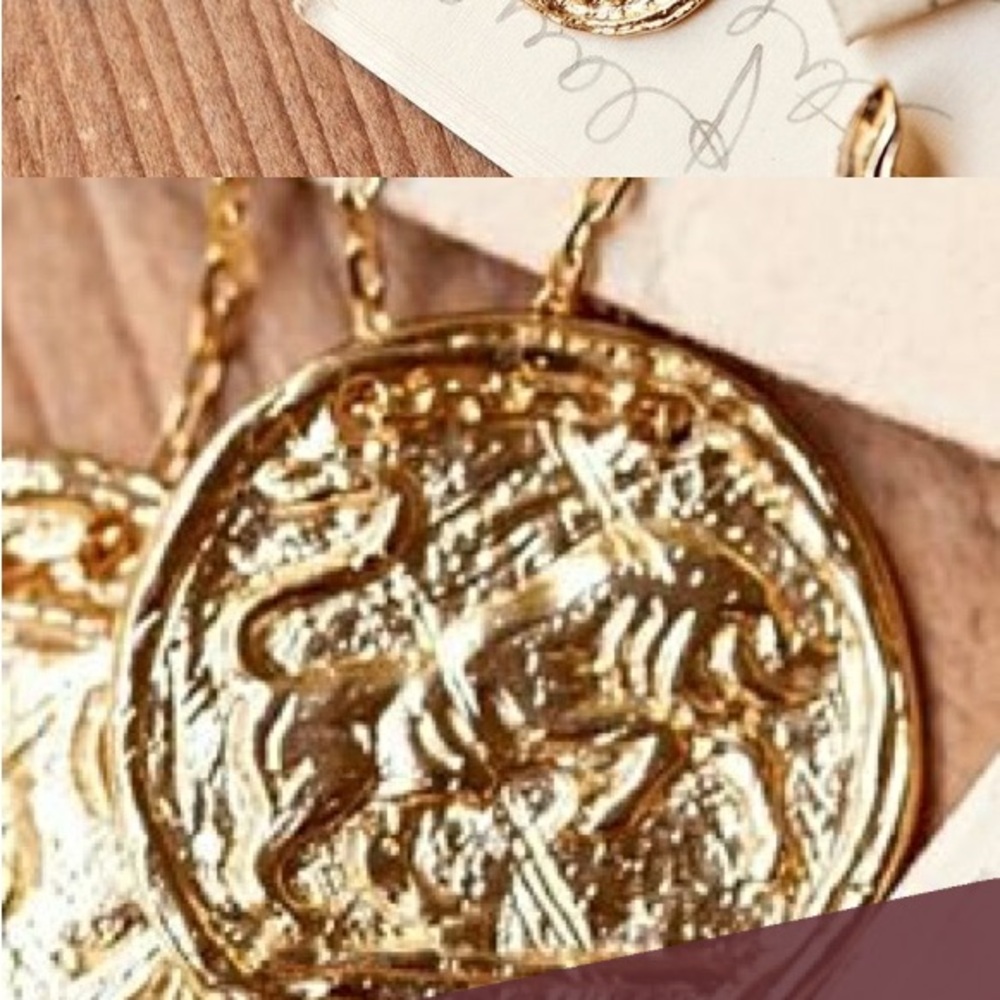 ISO Sézane Astre Astrology gold pendant Taurus/Taureu DO NOT BUY